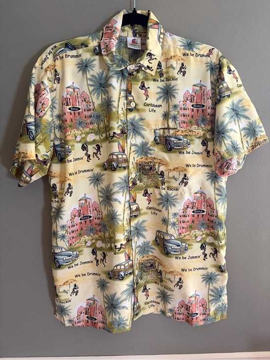 Rima Imar Other - Rima Caribbean Life Casual Button Down Shirt Short Sleeve Tropical Beach Resort